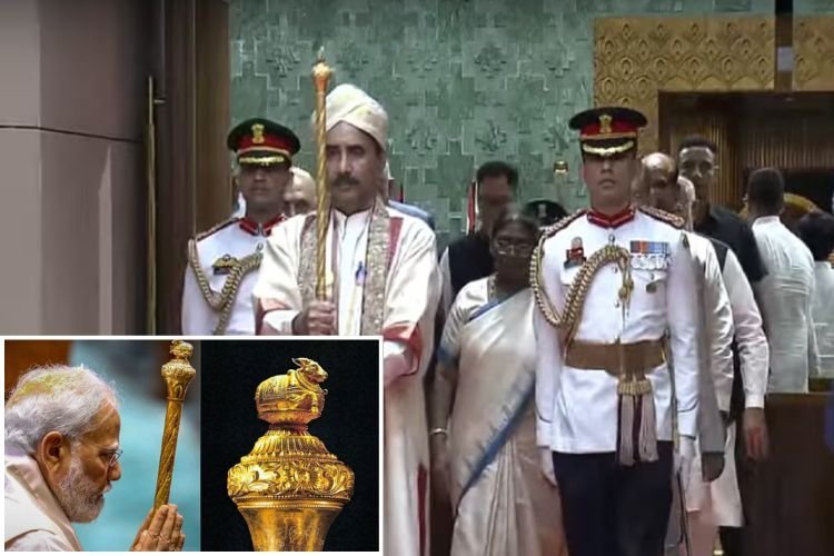 पहली बार संसद में राष्ट्रपति का सेंगोल से स्वागत, कौन था वो व्यक्ति जो सेंगोल लेकर चल रहा था आगे-आगे