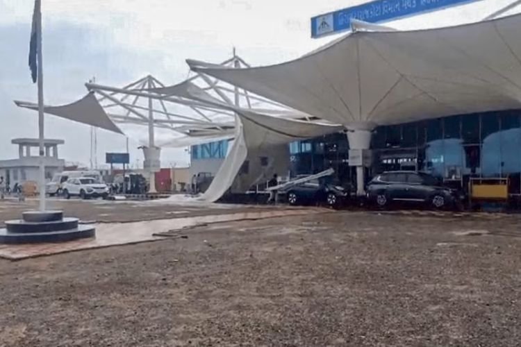 Delhi Airport के बाद गुजरात में एयरपोर्ट का हिस्सा गिरा, सभी छोटे बड़े हवाई अड्डों की जांच के आदेश