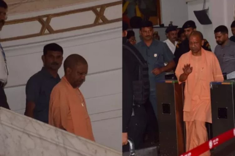 भारी बारिश के कारण यूपी विधानसभा में भरा पानी, वैकल्पिक द्वार से निकले CM योगी