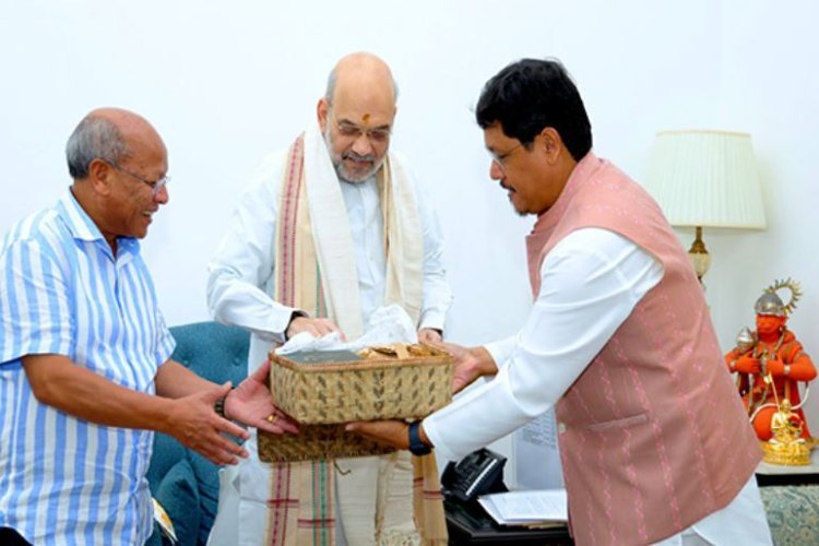 मेघालय के मुख्यमंत्री ने अमित शाह से की मुलाकात, बांग्लादेश की स्थिति पर की चर्चा