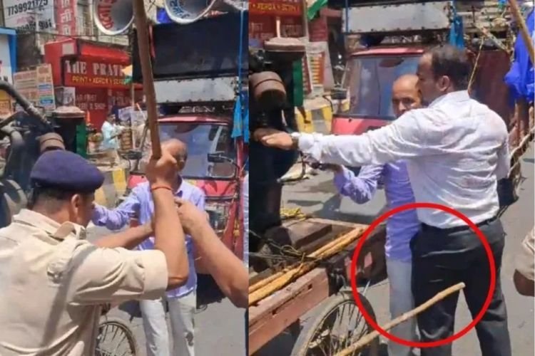 सिविल ड्रेस में भीड़ को कंट्रोल कर रहे थे SDM साहब, तभी कॉन्सटेबल ने चला दी लाठी
