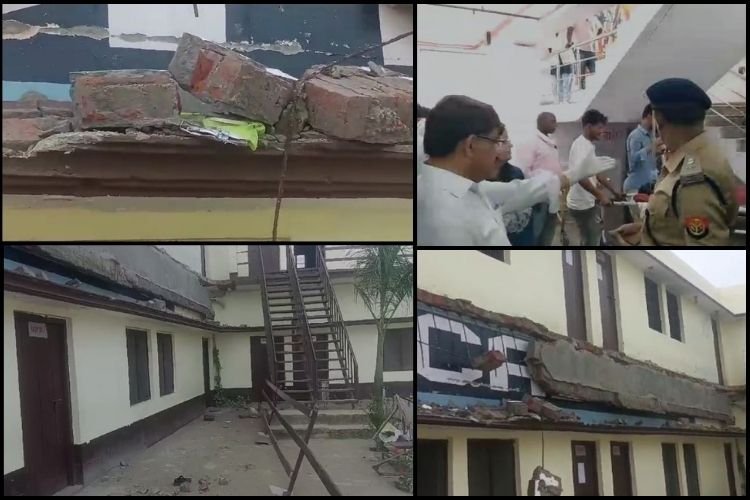 बाराबंकी में प्राइवेट स्कूल का गिरा छज्जा, करीब तीन दर्जन बच्चे घायल, विद्यालय भवन को किया गया सील