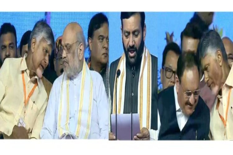 जब सैनी का चल रहा था शपथ ग्रहण नायडू ने नड्डा और शाह के कान में क्या कहा, वीडियो होने लगा वायरल