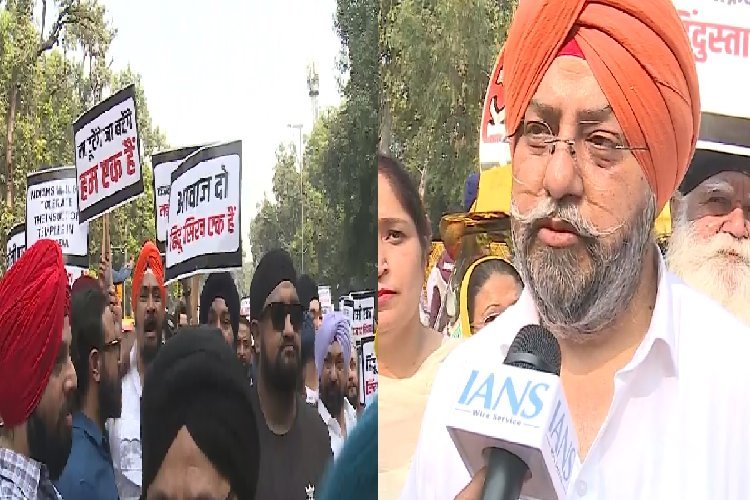 ट्रूडो की सरकार में रुक नहीं रहे हिंदुओं पर हमले, दिल्ली में कनाडा उच्चायोग के बाहर सिखों ने किया प्रदर्शन