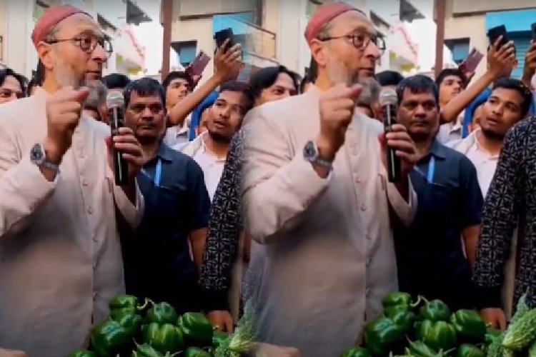 महाराष्ट्र में सब्जी का भाव पूछ रहे असदुद्दीन ओवैसी, सरकार पर कसा तंज