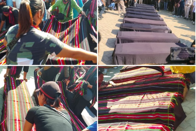 असम में पोस्टमार्टम के बाद 'उग्रवादियों' के शवों को हवाई मार्ग से लाया गया मणिपुर