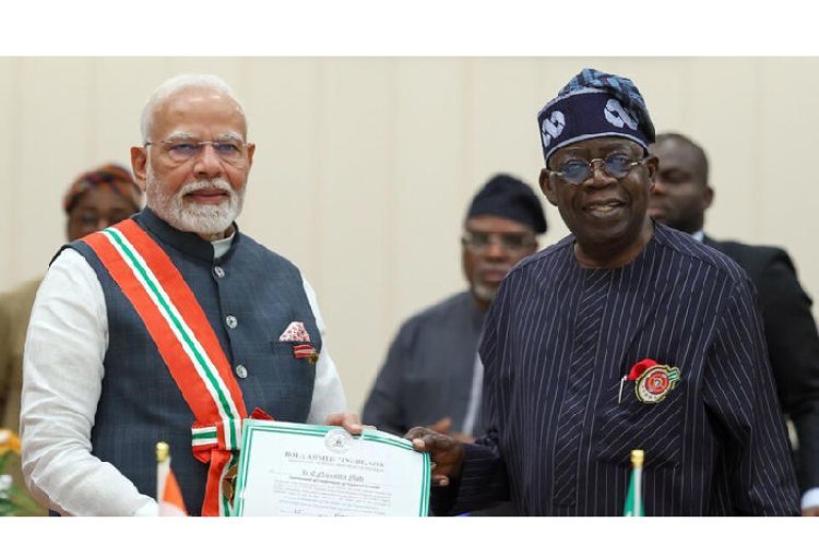 प्रधानमंत्री नरेंद्र मोदी को मिला नाइजीरिया का सर्वोच्च सम्मान, 'ग्रांड कमांडर ऑफ द ऑर्डर ऑफ द नाइजर' पुरस्कार