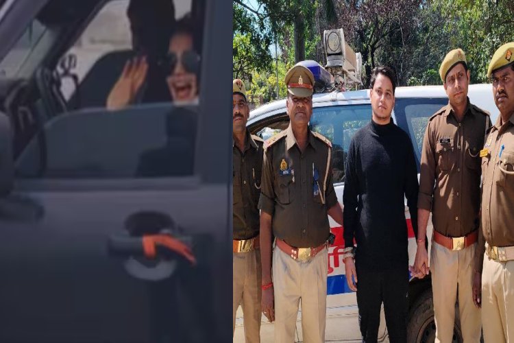 12 ब्लैक स्कॉर्पियो, हाथों में हथियार, बगल में काले चश्मे में बैठी गोरी गर्लफ्रेंड, तभी पहुंची UP पुलिस 