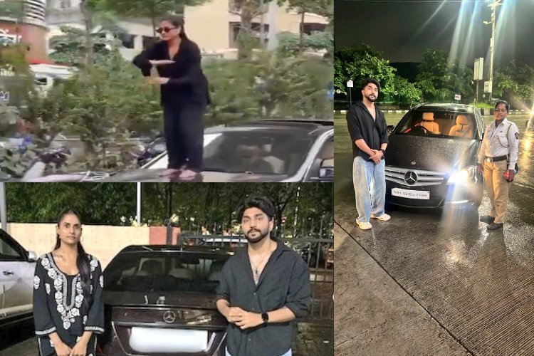 रील के लिए चलती कार पर ''ठुमका'' लगाना पड़ा महंगा, पुलिस ने लिया हिरासत में 