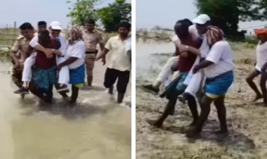 जनता के कंधों पर सवार कांग्रेस सांसद, बाढ़ पीड़ितों से मिलने गए थे, झेल नहीं पाए कीचड़-पानी
