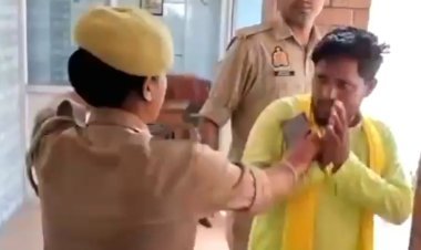 सारी नेतागिरी तुम्हारे....गाजीपुर में महिला सिपाही ने सुभासपा नेता को जड़े कई थप्पड़, वीडियो हुआ वायरल