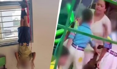 प्रिंसिपल रीना ने कक्षा 2 के छात्र के साथ किया क्रूर व्यवहार, हाथ-पैर बांधकर उल्टा लटकाकर...