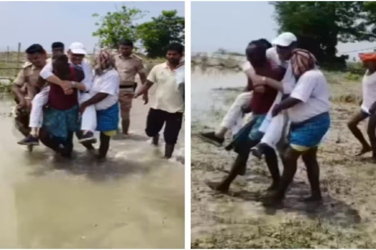 जनता के कंधों पर सवार कांग्रेस सांसद, बाढ़ पीड़ितों से मिलने गए थे, झेल नहीं पाए कीचड़-पानी