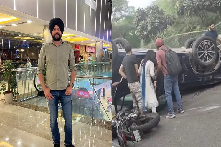 BMW ने छीन ली बड़े अफसर की जिंदगी, पत्नी की हालत गंभीर, महिला ड्राइवर गिरफ्तार