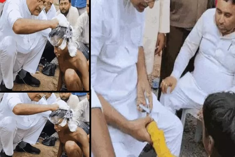 सांसद हो तो ऐसा, गंदे दिख रहे बच्चों को रगड़-रगड़कर नहलाया, कपड़े धोए और नाखून भी काटे