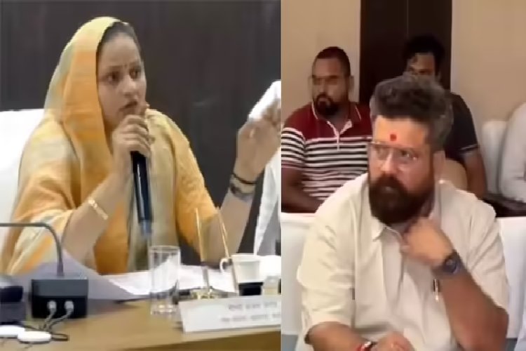 मीटिंग में फोन पर व्यस्त थे CMHO, राजस्थान की दबंग सांसद ने लगा दी क्लास