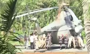 केरल में उतरते ही धंसा राष्ट्रपति द्रौपदी मुर्मू का हेलीकॉप्टर, मौके पर मौजूद सुरक्षाकर्मियों ने तुरंत लिया एक्शन