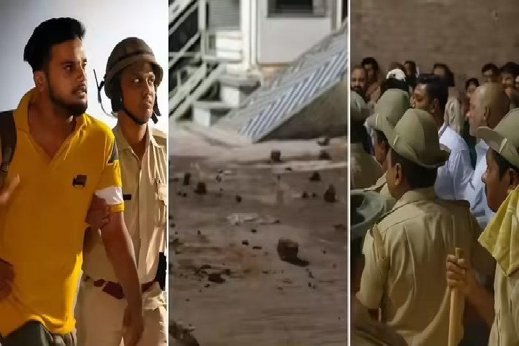 गरबा आयोजन में लड़कियों से छेड़खानी, 2 पक्षों में जमकर हुई पत्थरबाजी, कई पुलिसकर्मी चोटिल, गाड़ी क्षतिग्रस्त