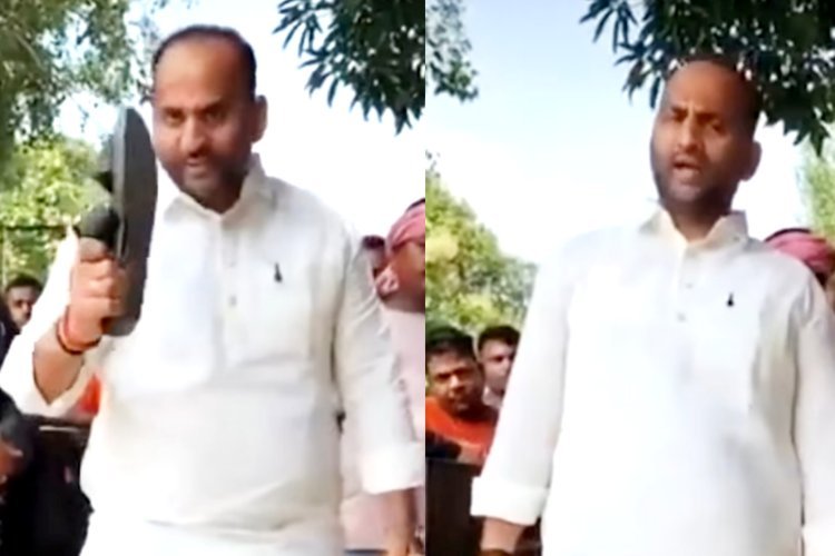 चप्पल से बात करूंगा...सपा के पूर्व विधायक ने दी अधिकारियों को धमकी, चप्पल दिखाते हुए कहा कि...