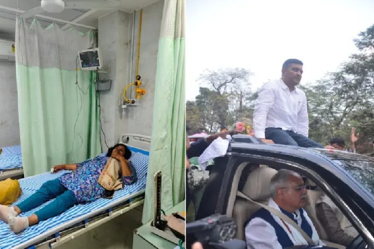 चैतन्य बघेल की रिहाई पर यह कैसा जश्न... महिला पत्रकार हुईं घायल... BJP ने कांग्रेस पर साधा निशाना
