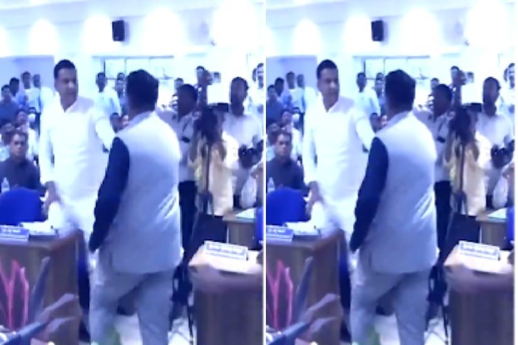 कांग्रेस एमएलसी ने बीजेपी विधायक को मुंह पर दे मारा मुक्का; जंग का मैदान बनी KDP की बैठक
