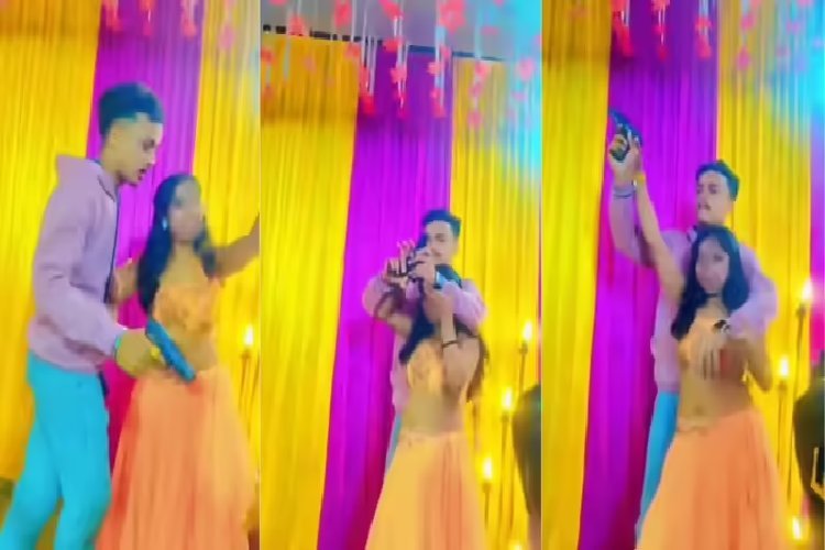 बिहार के आरा में लड़की को बाहों में जकड़ तमंचे पर डिस्को और धांय-धांय फायरिंग, वीडियो वायरल