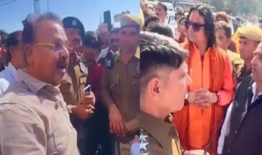 जयपुर में मजार की छत को लेकर तनाव, समर्थकों के साथ मौके पर पहुंचे BJP विधायक बालमुकुंदाचार्य 