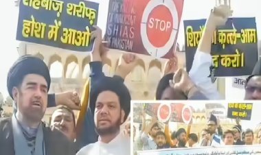 लखनऊ में शिया मुसलमानों ने पाकिस्तान के खिलाफ क्यों किया प्रदर्शन, शरीफ का पुतला जलाया