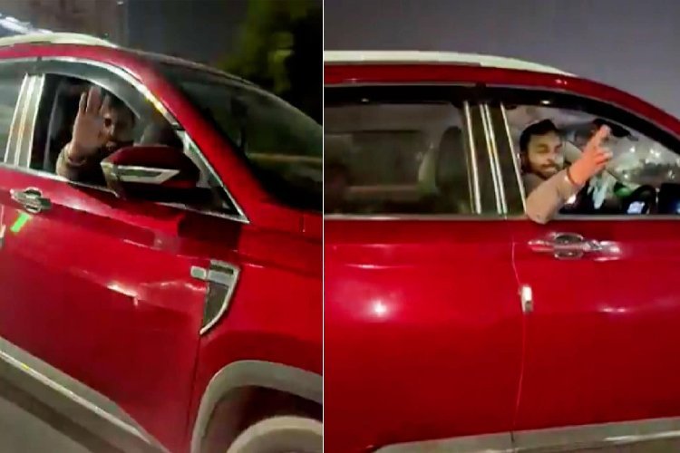 कार में बैठी महिला को अमित और अभिषेक ने दी फ्लाइंग किस, अगले ही चौराहे पर योगी की पुलिस ने सिखाया सबक!