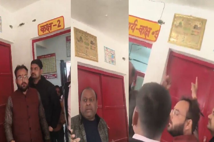 संभल में सरकारी स्कूल की दीवार पर कुरान की आयत वाला पोस्टर लगने से बवाल