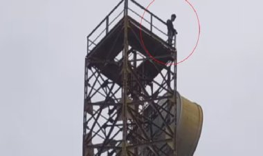 गर्लफ्रेंड को मेरे पास लाओ, वरना कूद जाऊंगा: बिहार के युवक ने 300 फीट ऊंचे मोबाइल टावर पर चढ़कर मचाया हंगामा