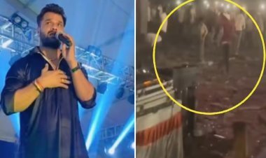 खेसारी लाल यादव के कार्यक्रम में भारी बवाल, लोगों ने फेंके जूते-चप्पल! 