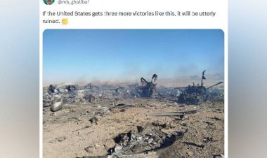 US ने अपने ही विमानों को किया तबाह, ईरान ने शेयर की मलबे की तस्वीर