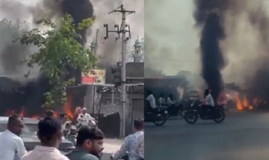 अहमदाबाद में मोटरसाइकिल ओवरटेकिंग पर विवाद, एक युवक की हत्या, भीड़ ने दुकानों-गाड़ियों में लगाई आग