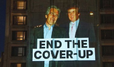 अमेरिकी होटल पर प्रोजेक्ट किया गया ट्रंप और जेफरी एपस्टीन का वीडियो, फोटो