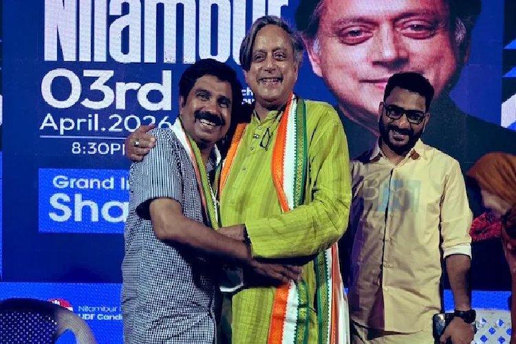 केरल में शशि थरूर के काफिले को रोका गया, स्टाफ सदस्य पर हमला