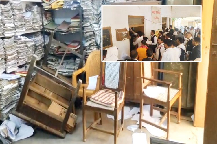 अधिवक्ता से एसडीएम की बदसलूकी पड़ी भारी, वकीलों ने एसडीएम कार्यालय में मचाया तांडव