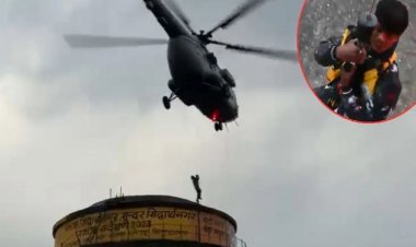 सीएम योगी के निर्देश पर हेलीकॉप्टर लेकर पहुंची एयरफोर्स की टीम, सुरक्षित निकाले गए दो बच्चे