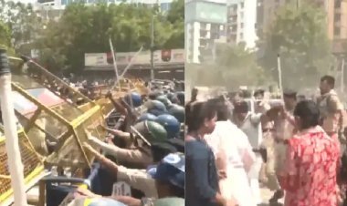 पटना में TRE-4 की मांग को लेकर प्रदर्शन, पुलिस का लाठीचार्ज