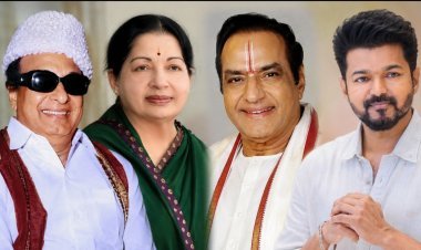 पर्दे से सिंहासन तक, फिल्मी दुनिया से सियासत में आकर बने सीएम,  एनटीआर और जयललिता  विजय थलपति का जुड़ा नाम