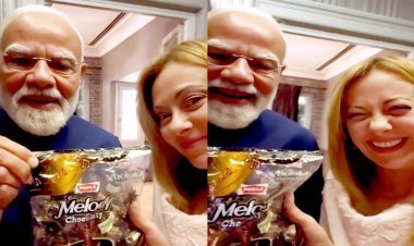 जॉर्जिया मेलोनी को पीएम मोदी ने गिफ्ट किया खास चॉकलेटी टॉफी, मेलोनी ने शेयर किया वीडियो