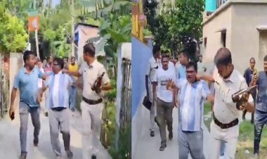 बंगाल में टीएमसी का पार्षद गिरफ्तार, कॉलर पकडकर घसीटते हुए ले गई पुलिस, देह व्यापार और रंगदारी का है आरोप