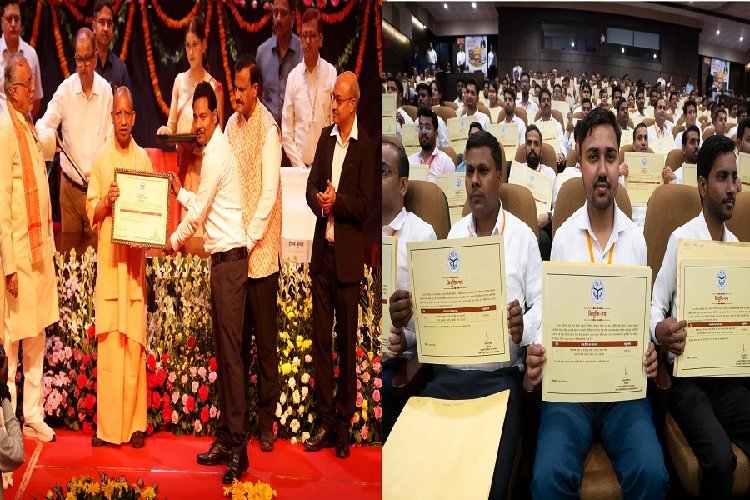 सीएम योगी के हाथों नियुक्ति पत्र पाकर खिले अभ्यर्थियों के चेहरे