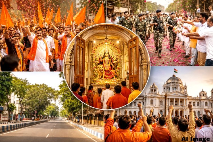 मंदिर खुला, सड़क बदली, केंद्रीय बलों का स्वागत और जय श्रीराम के नारे...बंगाल में परिवर्तन की 5 बड़ी तस्वीरें