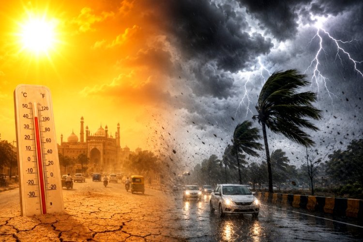 UP Weather News : दोपहर में आग उगलेगा सूरज, शाम को 65 की रफ्तार से कहर बरपाएगी आंधी!