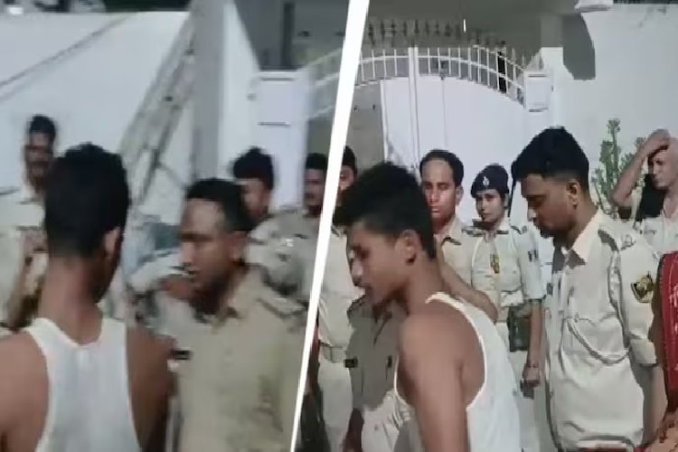 बिहार में छापेमारी करने पहुंची पुलिस की ली गई तलाशी, वीडियो वायरल, 2 अधिकारी निलंबित