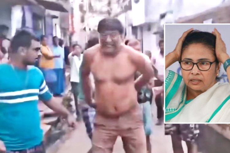 TMC नेता की दौड़ा-दौड़ाकर चप्पलों से पिटाई, शरीर से गायब हुए कपड़े, कटमनी वसूलने पर हुआ बवाल
