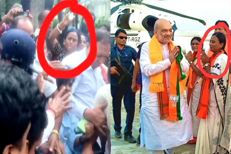 कौन हैं ये बीजेपी की महिला नेता ? जिसने फेंका अभिषेक पर अंडा, अमित शाह और सुवेंदु के साथ टीएमसी ने फोटो की जारी