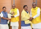 ओमप्रकाश राजभर दिल्ली पहुंचे, BJP अध्यक्ष नितिन नवीन से की अहम मुलाकात