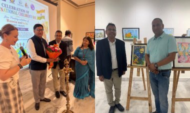 बच्चों की कलाकारी का रंगीन उत्सव! रूसी हाउस में लगा इंटरनेशनल चिल्ड्रेंस डे पेंटिंग एग्जीबिशन